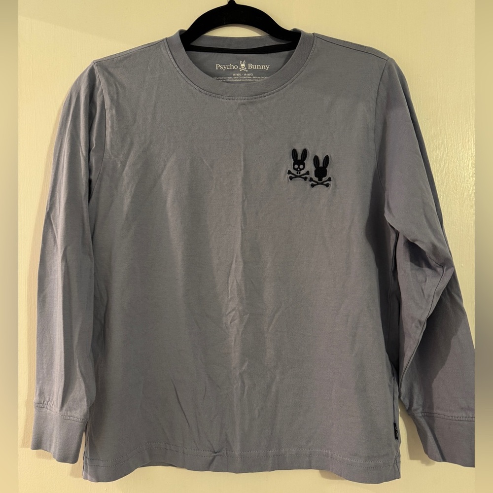 Psycho Bunny Light Gray Long Sleeve Tee